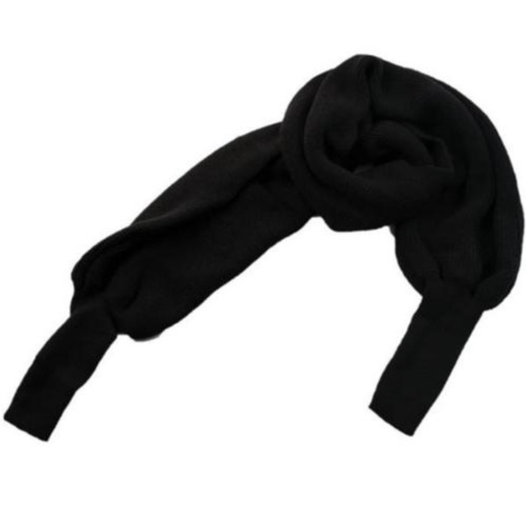 Unisex Warm Knit Scarf Sweater Shawl w/ Sleeves - Picture 3 of 7